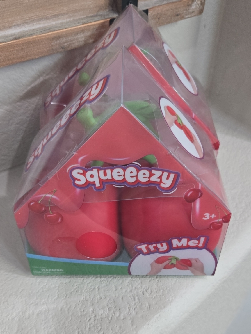 Squeezy Red Cherry Plush Toy by - Picture 3 of 3
